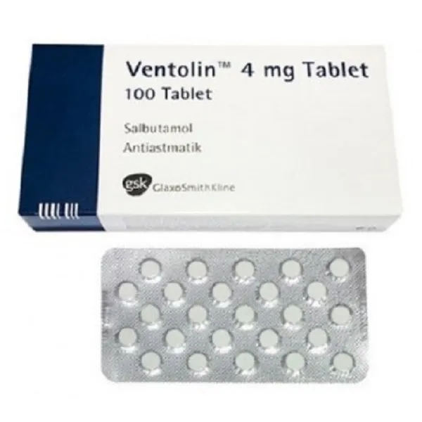 Pick Ventolin (Albuterol) 100 Tablets 4 Mg Glaxo Smith Kline